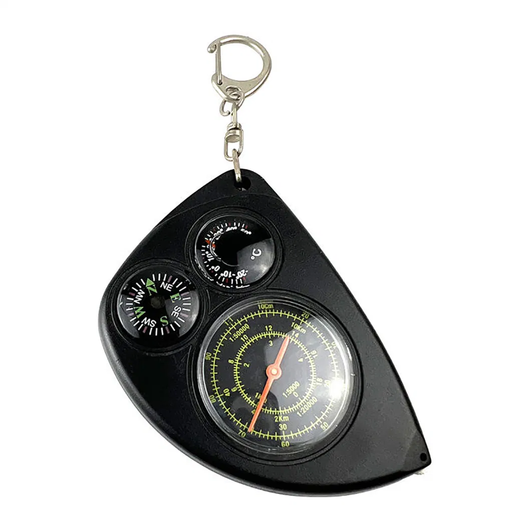 Lightweight Hiking Camping Keychain Compass Map Measurer Direction Guide Ci23846