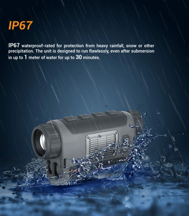 Long Detection Range Multi Functional Uncooled Portable Thermal Monocular